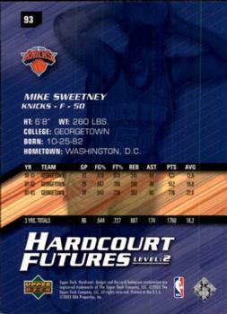 2003-04 Upper Deck Hardcourt #93 Mike Sweetney Back