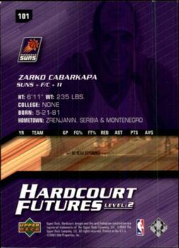2003-04 Upper Deck Hardcourt #101 Zarko Cabarkapa Back