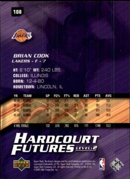 2003-04 Upper Deck Hardcourt #108 Brian Cook Back