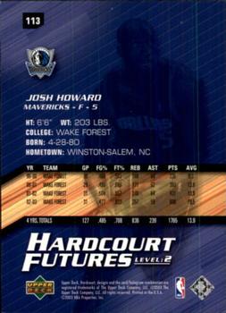 2003-04 Upper Deck Hardcourt #113 Josh Howard Back