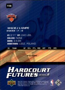 2003-04 Upper Deck Hardcourt #114 Maciej Lampe Back