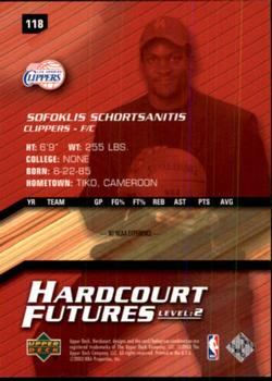 2003-04 Upper Deck Hardcourt #118 Sofoklis Schortsanitis Back