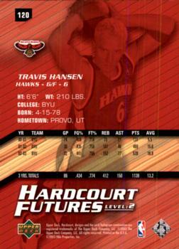 2003-04 Upper Deck Hardcourt #120 Travis Hansen Back