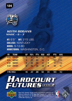 2003-04 Upper Deck Hardcourt #124 Keith Bogans Back