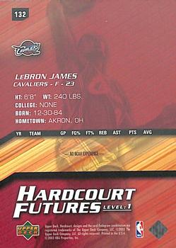 2003-04 Upper Deck Hardcourt #132 LeBron James Back