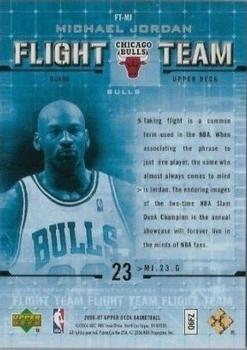 2006-07 Upper Deck - Flight Team Hot Pack #FT-MJ Michael Jordan Back