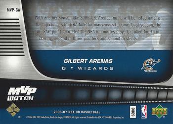 2006-07 Upper Deck - MVP Watch Hot Pack #MVP-GA Gilbert Arenas Back