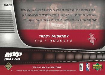2006-07 Upper Deck - MVP Watch Hot Pack #MVP-TM Tracy McGrady Back