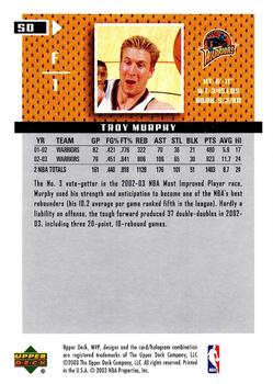 2003-04 Upper Deck MVP #50 Troy Murphy Back