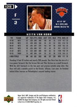 2003-04 Upper Deck MVP #120 Keith Van Horn Back