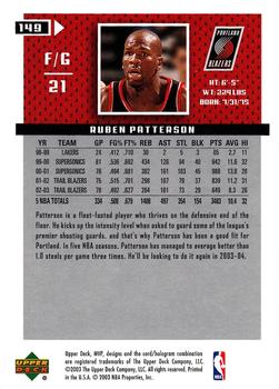 2003-04 Upper Deck MVP #149 Ruben Patterson Back
