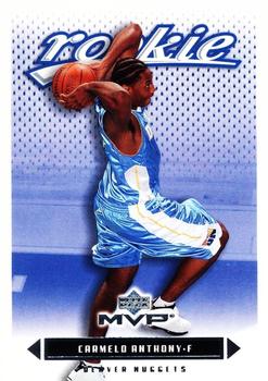 2003-04 Upper Deck MVP #203 Carmelo Anthony Front