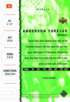 2003 UD Top Prospects #10 Anderson Varejao Back