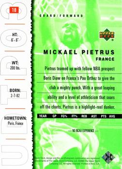 2003 UD Top Prospects #18 Mickael Pietrus Back