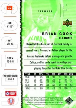 2003 UD Top Prospects #24 Brian Cook Back
