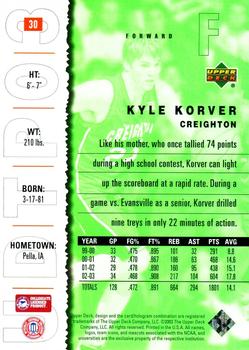 2003 UD Top Prospects #30 Kyle Korver Back