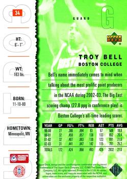 2003 UD Top Prospects #34 Troy Bell Back