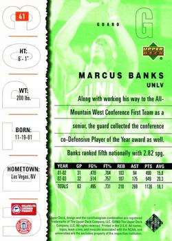 2003 UD Top Prospects #41 Marcus Banks Back