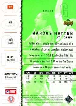 2003 UD Top Prospects #42 Marcus Hatten Back