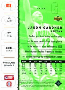 2003 UD Top Prospects #46 Jason Gardner Back