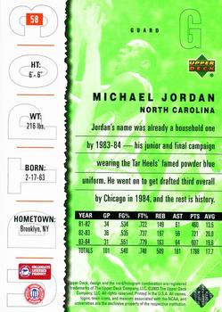 2003 UD Top Prospects #58 Michael Jordan Back