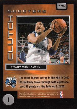 2003-04 Upper Deck Victory #174 Tracy McGrady Back
