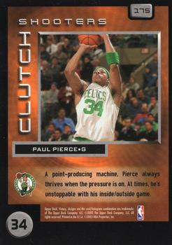 2003-04 Upper Deck Victory #175 Paul Pierce Back