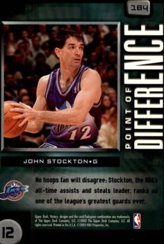 2003-04 Upper Deck Victory #184 John Stockton Back