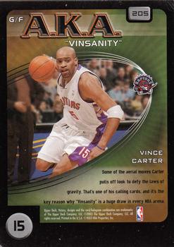 2003-04 Upper Deck Victory #205 Vince Carter Back