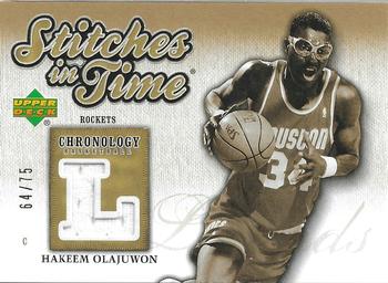 2006-07 Upper Deck Chronology - Stitches in Time Gold #SIT-HO Hakeem Olajuwon Front