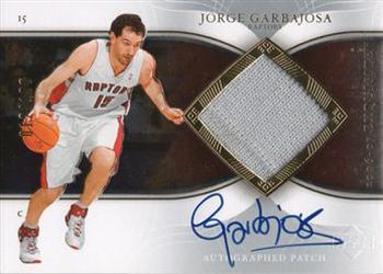 2006-07 Upper Deck Exquisite Collection - Autographed Patches #AP-JG Jorge Garbajosa Front