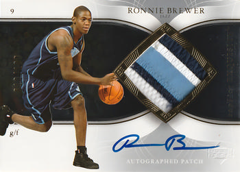 2006-07 Upper Deck Exquisite Collection - Autographed Patches #AP-RO Ronnie Brewer Front