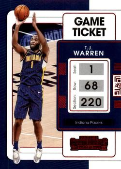 2021-22 Panini Contenders - Game Ticket Red #100 T.J. Warren Front