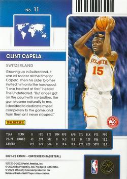 2021-22 Panini Contenders - International Ticket #11 Clint Capela Back
