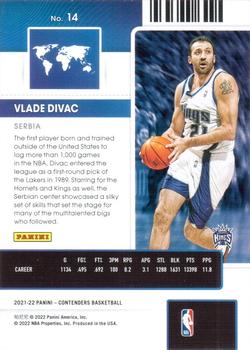 2021-22 Panini Contenders - International Ticket #14 Vlade Divac Back