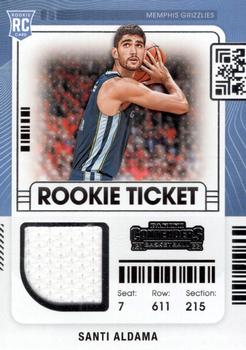 2021-22 Panini Contenders - Rookie Ticket Swatches #RTS-SAL Santi Aldama Front