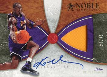 2006-07 Upper Deck Exquisite Collection - Noble Nameplates #NN-KB Kobe Bryant Front