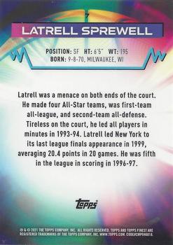 2021 Topps Finest #7 Latrell Sprewell Back