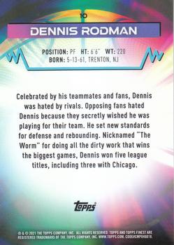 2021 Topps Finest #10 Dennis Rodman Back
