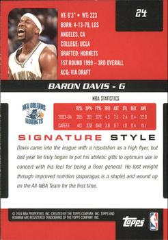 2004-05 Bowman Signature #24 Baron Davis Back