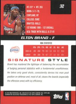 2004-05 Bowman Signature #32 Elton Brand Back