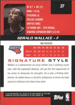 2004-05 Bowman Signature #37 Gerald Wallace Back