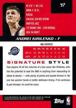 2004-05 Bowman Signature #47 Andrei Kirilenko Back
