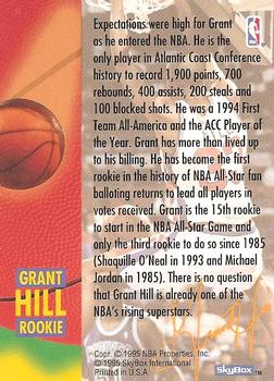 1994-95 Hoops - Grant Hill Rookie Commemorative #NNO Grant Hill Back