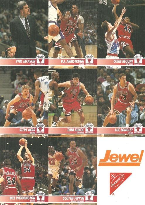 1994 Hoops Chicago Bulls Team Night Sheet SGA #NNO Bill Wennington