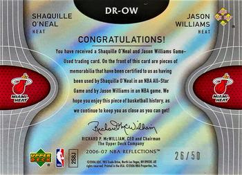 2006-07 Upper Deck Reflections - Dual Fabric Copper #DR-OW Shaquille O'Neal / Jason Williams Back