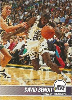 1994 Hoops Utah Jazz Team Night Sheet SGA #NNO David Benoit Front