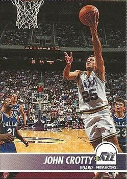 1994 Hoops Utah Jazz Team Night Sheet SGA #NNO John Crotty Front