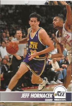 1994 Hoops Utah Jazz Team Night Sheet SGA #NNO Jeff Hornacek Front