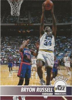 1994 Hoops Utah Jazz Team Night Sheet SGA #NNO Bryon Russell Front